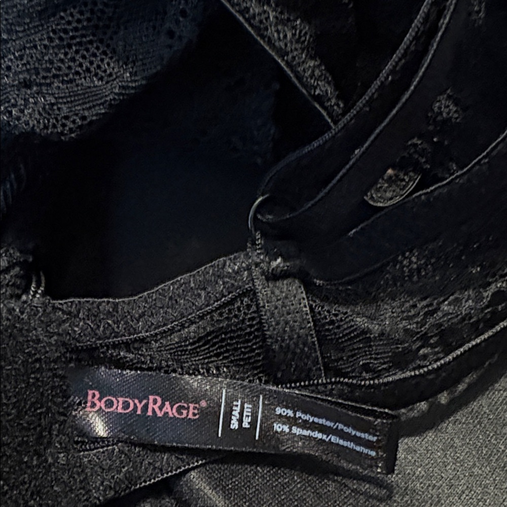 Body Rage Small Black Lace Thong Teddy - Picture 3 of 3